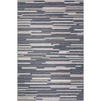 Addison Yuma Indoor/Outdoor Grey Mid-Century Striped 8’ x 10’ Non-Skid Area Rug