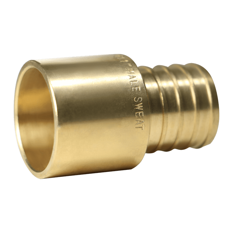 10) 1 PEX x 1 Male Sweat Adapters - Brass Crimp Fittings