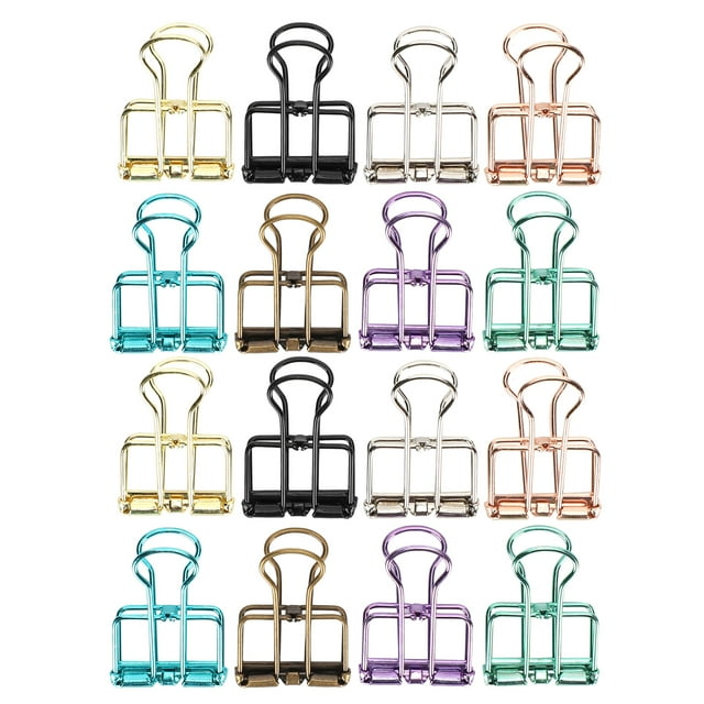 Clip de cola de milano hueco, Clips de carpeta de cola larga multicolor, clip de papel, herramienta decorativa de oficina (S)