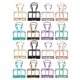 thumbnail image 2 of Clips Huecos, Clips De Larga Multicolores Clip De Papel Herramienta Decorativa De Oficina Proceso De Galvanoplastia Prácico Clip De De Milano De Alambre De Hierro Hueco Para, 2 of 7