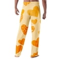 thumbnail image 3 of Fgvctg Valentine's Day Pajamas for Men Soft Love Heart Print Wide Leg Pajamas Sleepwear High Waisted Pj Pant Lightweight Fall Spring Drawstring Lounge Pants with Pockets Orange XL, 3 of 4