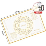 Silicone Pastry Mat - Walfos Non-Stick Baking Mat Fondant Mat with Measurement, Non-Slip Rolling Mat, Perfect for Rolling Dough, Cookie & Baking 23.6 x 15.7