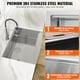 thumbnail image 5 of Fregadero de cocina Farmhouse VEVOR 304 de acero inoxidable 30 cm con Acc, 5 of 9