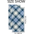 thumbnail image 2 of Soft Hand Fingertip Towels, 2 Pcs Face Bath Towels Tartan Pattern Absorbent Washcloths for Bathroom Hotel Kitchen, 30"x15", 2 of 6
