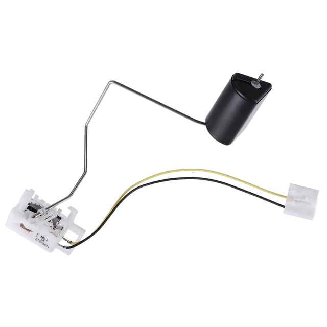 no.17630s9a013 combustible tanque flotador indicador envío unidad para honda crv rd5 ensamblaje sensor de nivel de combustible con brazo metálico curvado y boya cilíndrica negra, base plástica blanca con conector de 3 pines y arnés de cables (amarillo, negro), compatible con Honda CRV RD5 RD7 2002-2006, tamaño aprox. 21.5 x 17.5 x 6 cm; a menudo usado para pruebas de diagnóstico en talleres.