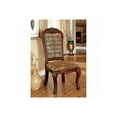 thumbnail image 4 of Fabric Padded Side Chairs with Wooden Claw Feet Set of 2 Cherry Brown, 4 of 4