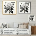 thumbnail image 4 of Designart "Monochrome Pencil Drawing of a Rose" Floral Framed Wall Art Decor - Traditional Grey Rose Hallway Framed Wall Art Decor, 4 of 6
