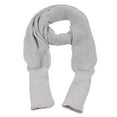 thumbnail image 1 of Qarigey Manténgase acogedor y a la moda, bufanda larga para mujer con mangas, estilo europeo, bufanda larga para mujer de invierno Accesorios de disfraces gris claro, 1 of 6