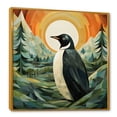 thumbnail image 2 of Designart "Penguins In The Sunset Forest" Penguin Floater Framed Canvas Wall Art, 2 of 5