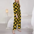 thumbnail image 3 of Gukieu cute duck Print Women's Long Sleeve Pajama Set, Button Top Elastic Pocket Pajama Pants Two Piece Set Home Wear-X-Large, 3 of 7