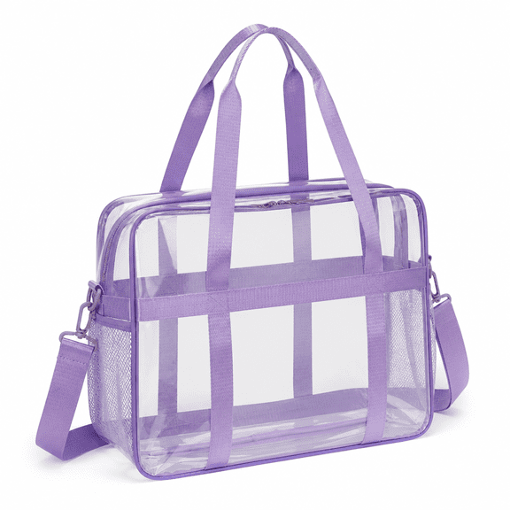 ELORIAH Clear Bag for Stadium Events 12x6x12, Clear Tote Bag with Reinforced Strap, Transparent Bag for Sports Concert