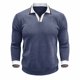 thumbnail image 4 of Ceisia Men's Oversize Ribbed Two-in-One Long-Sleeve Knit Top Multi-Solid for Winter-Spring Gift, 4 of 8