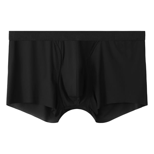 Ropa Interior Para Hombre, Ropa Interior De Seda De Hielo, Ropa Interior Plana Con Esquinas, Pantalones Cuadrángulo Finos Y Transpirables Sin Encabezado