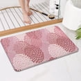 thumbnail image 4 of Pink Floral Pattern Bathroom Rugs Mat,Non Slip Microfiber Bathroom Rug,Rubber Backing,Soft Bathroom Mats for Bathroom Floor,Tub and Shower,17x27in(43x68cm), 4 of 5