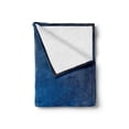 thumbnail image 2 of Ocean Soft Flannel Fleece Throw Blanket, Dramatic Photo of a Nighttime Sky Full Moon over a Calm Ocean Scene in Maui Hawaii, Cozy Plush for Indoor and Outdoor Use, 70" x 90", Navy White, by Ambesonne, 2 of 6