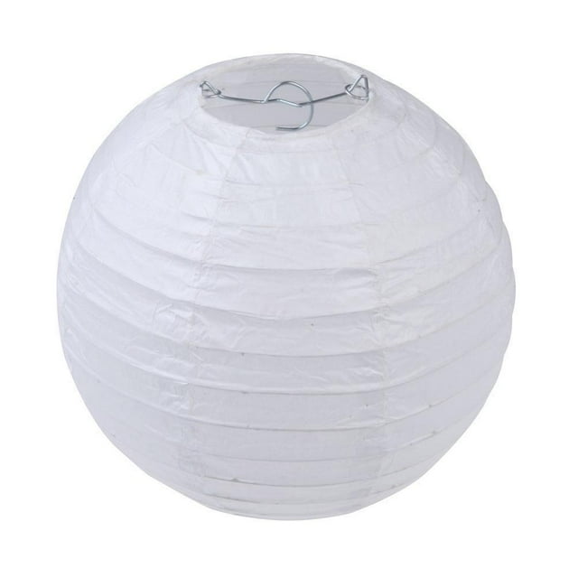 JShteea Linterna Papel China Redonda 8 Pulgadas Lámpara Papel DIY Fiesta (blanco)