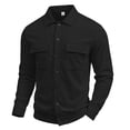 thumbnail image 6 of MXALUOB Men's Corduroy Jackets Button Front Work Jacket with Flap Pockets Long Sleeve Textured Overshirt Regular Fit Casual Workwear, 6 of 6