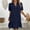 Navy, variant on BUIGTTKLOP Women Button down Dress Short Sleeve Tunic Dress Ruffle Hem Casual Loose Summer Dress