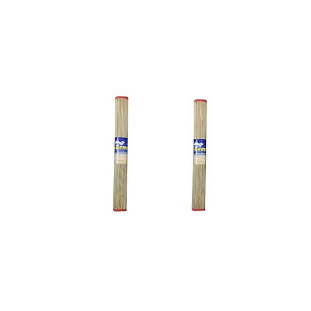 2 Pack Woven Straw Beach Mat Yoga Picnic Camping Party Red Trim