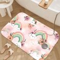 thumbnail image 3 of 1pc Cute Rainbow and Cloud Absorbent Non-Slip Bathroom Thickened Flannel Rug Decor,Soft,Quick Drying,Suitable For Indoor/outdoor Use,Bathrooms,Bedrooms,Kitchens,Terrace,Laundry Rooms,16"x24", 3 of 9