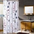 thumbnail image 6 of Stall Shower Curtain,36x72 inch RV Bathroom Shower Curtains Set with Hooks,Watercolor Ink Navy Blue Floral Bath Curtain,Waterproof Fabric, 6 of 6