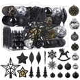 thumbnail image 1 of Set de adornos navideños SHareconn de 100 piezas, negro irrompible, 1 of 7