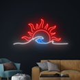 thumbnail image 4 of Handmadetneonsign Custom Sun & Wave Neon Sign, Sunrise Sunset Neon Light, Beach Led Light, Sea Neon, 4 of 5