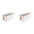 thumbnail image 2 of Inteprter Organizador de cama colgante Premium, cesta de almacenamiento de plástico desmontable para ahorro de espacio, 2 piezas Almacenamiento y organización del hogar naranja, 2 of 6
