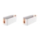 thumbnail image 2 of Billuyoard Organizador de cama colgante Premium, cesta de almacenamiento de plástico desmontable para ahorro de espacio, 2 piezas Almacenamiento y organización del hogar naranja, 2 of 6