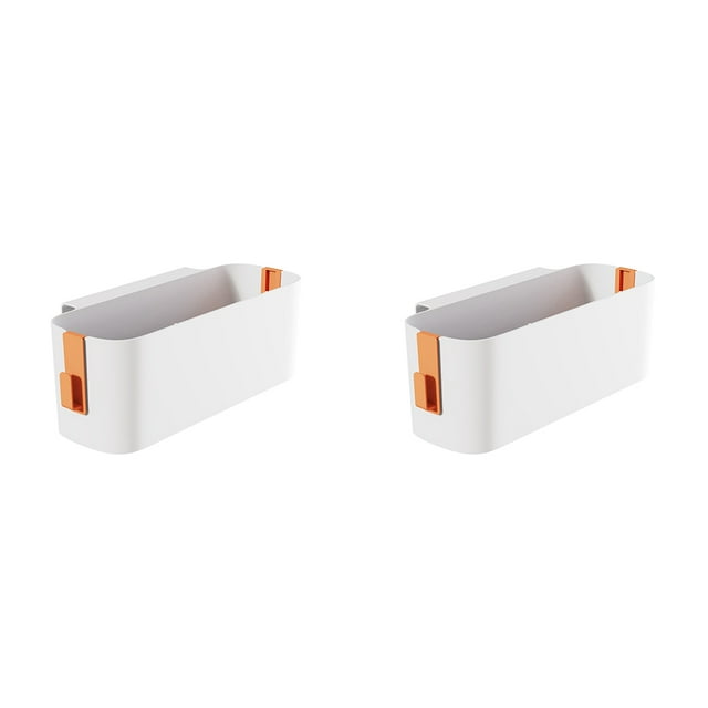 Injueey Organizador de cama colgante Premium, cesta de almacenamiento de plástico desmontable para ahorro de espacio, 2 piezas Almacenamiento y organización del hogar naranja