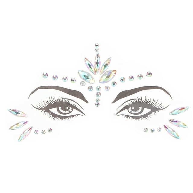 Face Jewels, Glitter Eyes Face Rhinestone Stickers Self Adhesive Rhinestone Stickers Face Gems Makeup Accessories DIY Makeup Nail Art Decor