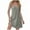 Gray, variant on Horkkom Mini Dresses for Women Spaghetti Strap V Neck Summer Dresses Casual Solid Color Vacation Cami Beach Dress