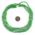 thumbnail image 2 of The Bead Chest Translucent Green Matte Glass Seed Beads (4mm) - 24 inch Strand of Quality Glass Beads, 2 of 3