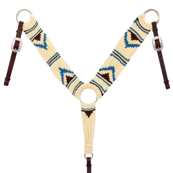 Hilason Horse 100% Wool Breast Collar Hand Woven Off White