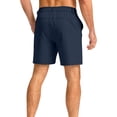 thumbnail image 3 of Domzle Men's Casual Golf Shorts Lightweight Stretch Quick-Dry Shorts for Hiking Work with Pockets Navy L, 3 of 3
