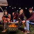 thumbnail image 2 of SEGMART 2-in-1 Fire Pit, 31'' Outdoor Fireplace, Round Metal Fire Pit Stove with 17.7 Inch Adjustable Height Cooking Grill Grate & Poker for Backyard Garden Camping Picnic Bonfire, 2 of 9