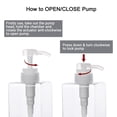 thumbnail image 3 of Dispensador de champú y acondicionador de 650 ml, paquete de 3 botellas vacías con bomba, reutilizables, recargables para gel de ducha, acondicionador, loción, desinfectante de manos, 3 of 6