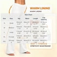 thumbnail image 4 of Women's High Waisted Fleece Lined Leggings with Pockets Solid Color Soft Stretchy Cargo Flare Pants for Winter, 4 of 7