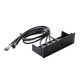 thumbnail image 3 of Concentrador de panel frontal USB de 5,25 pulgadas, bahía de unidad óptica USB, alta velocidad, panel frontal de PC 4 puertos USB 2.0, 3 of 9