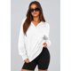 thumbnail image 2 of Sudadera PRETTYGARDEN Otoño 2025 Media Cremallera Corta Blanca Talla L, 2 of 8