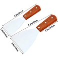 thumbnail image 5 of 2 Pieces Stainless Wood Handle Spatula Barbecue Plancha Spatula Stainless Steel Spatula, 5 of 5
