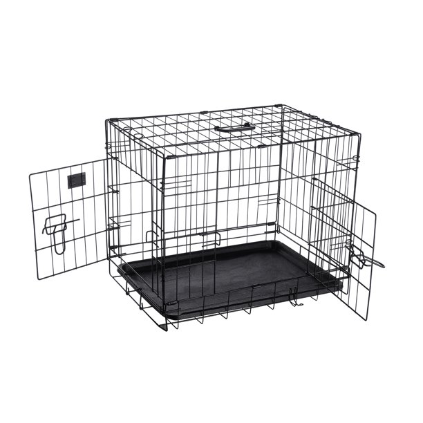 Petmaker Double Door Dog Crate, 24"L