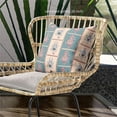 thumbnail image 4 of Hamsa Hand Paisley Duo Indoor/Outdoor Pillow in Orange Blue 20x20, 4 of 4