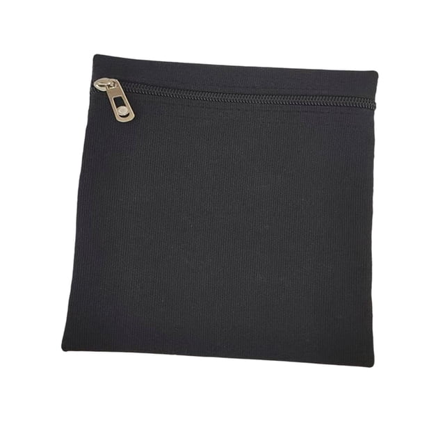 Zentra Inner-type pocket with zipper, security function, hand-stitched canvas material, black