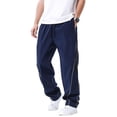 thumbnail image 5 of Domuza Mens Baggy Sweatpants Wide Leg Y2k Track Pants Windbreak Stretch Casual Pants for 2027 Trendy Blue S, 5 of 7
