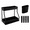 Model R, variant on Multi-Purpose Storage Organizer Rack, No-Assembly Mobile Shelving Unit for Kitchen and Pantry Organization, Space-Saving Slim Design, Onyx Black