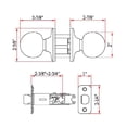 thumbnail image 4 of Ball Passage Door Knob, Hall and Closet, Satin Nickel Finish, Left or Right Hand, 4 of 14