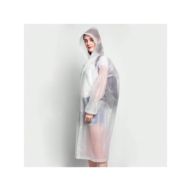 1pc Fashion Thickened Raincoat Women Outdoor Portable Waterproof Rainware Women Rain Jacket Poncho For Travel Camping Hiking,Non Disposable Raincoat T