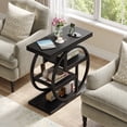 thumbnail image 3 of Tribesigns 4-Tier End Table for Living Room, Wood Narrow Side Table for Bedroom, Black, 3 of 9