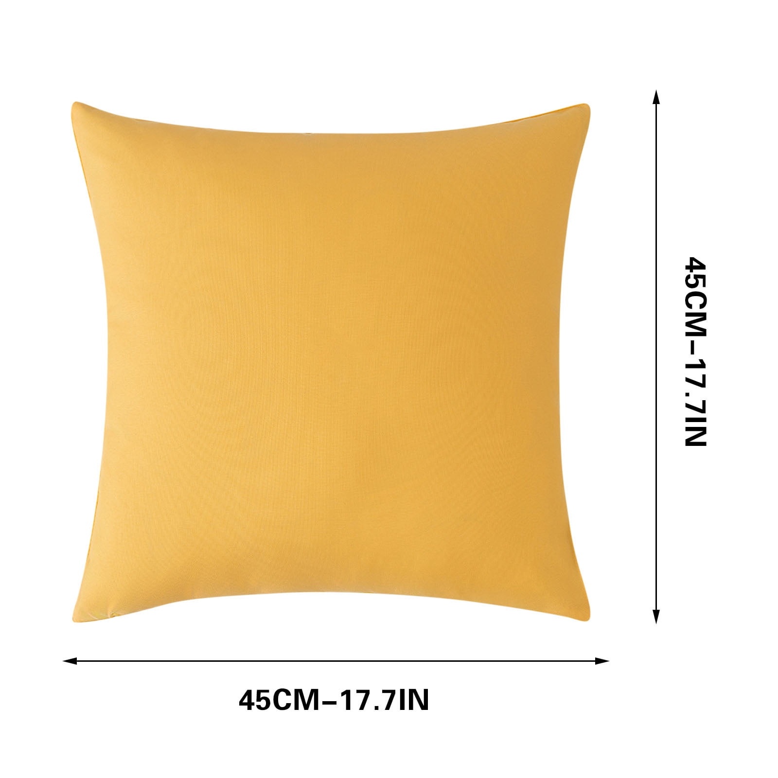 Outdoor Waterproof Pillow Cover, Solid Orange Yellow Cushion Case for Patio Furniture, Poolside Lounge Chair, Garden Bench, and Backyard Decor (3 Pcs)